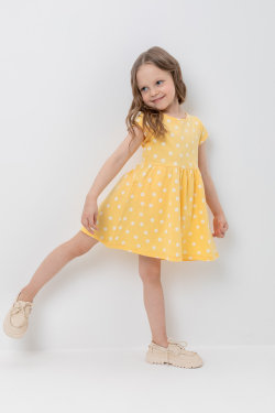 К 5644/абрикос,маленькие ромашки платье для девочки