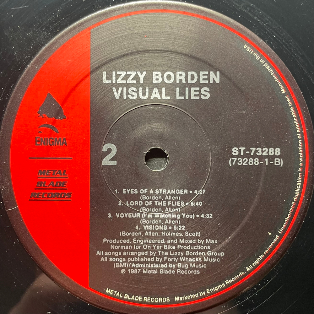 Lizzy Borden ‎– Visual Lies (США 1987г.)