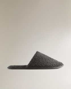 ZARA HOME ДОМАШНИЕ ТАПОЧКИ, ТЕМНО-СЕРЫЙ
