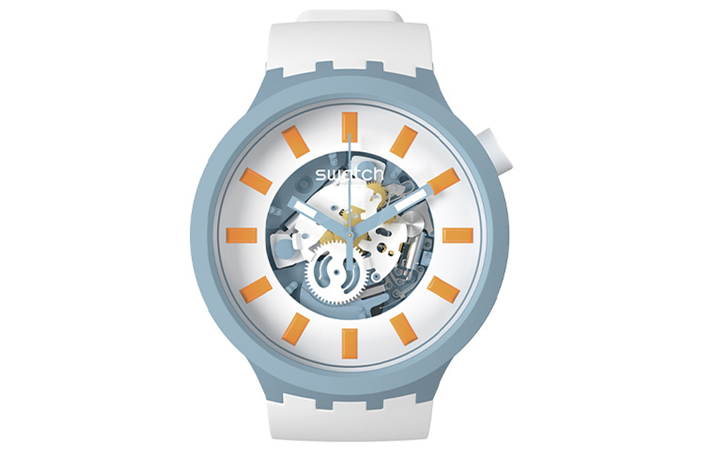 SWATCH Men 47mm White Watch SB03N101