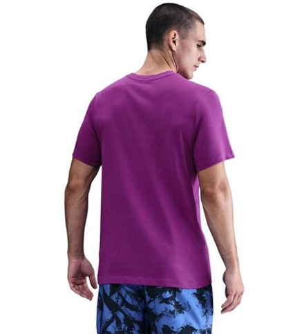 Мужская теннисная футболка Nike Solid Dri-Fit Crew - bold berry/black