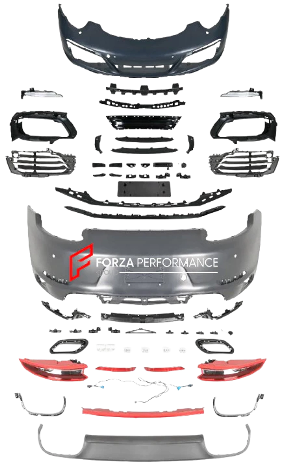 Обвес переделка в стиле CARRERA 991.2 для PORSCHE CARRERA 911 991.1 2012–2019