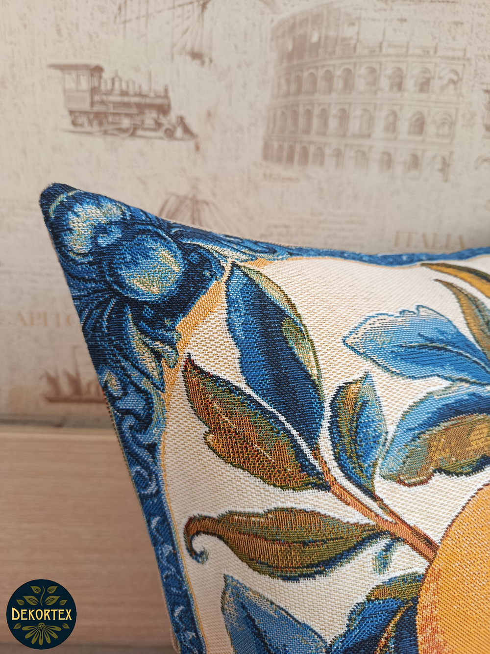 Декоративный гобеленовый чехол Лимоны 47х47