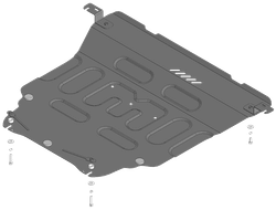 Защита картера двигателя, КПП. 2 мм, Сталь. для Toyota Raize 2019-н.в., Motodor.72512