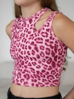 Летний кроп топ трикотажный детский