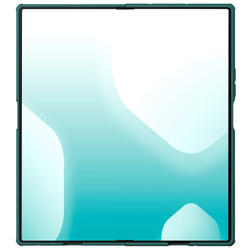 Чехол зеленого цвета покрытый мягким жидким силиконом от Nillkin для Samsung Galaxy Fold 7, серия Flex Pure Fold Case (в комплекте перо S Pen)