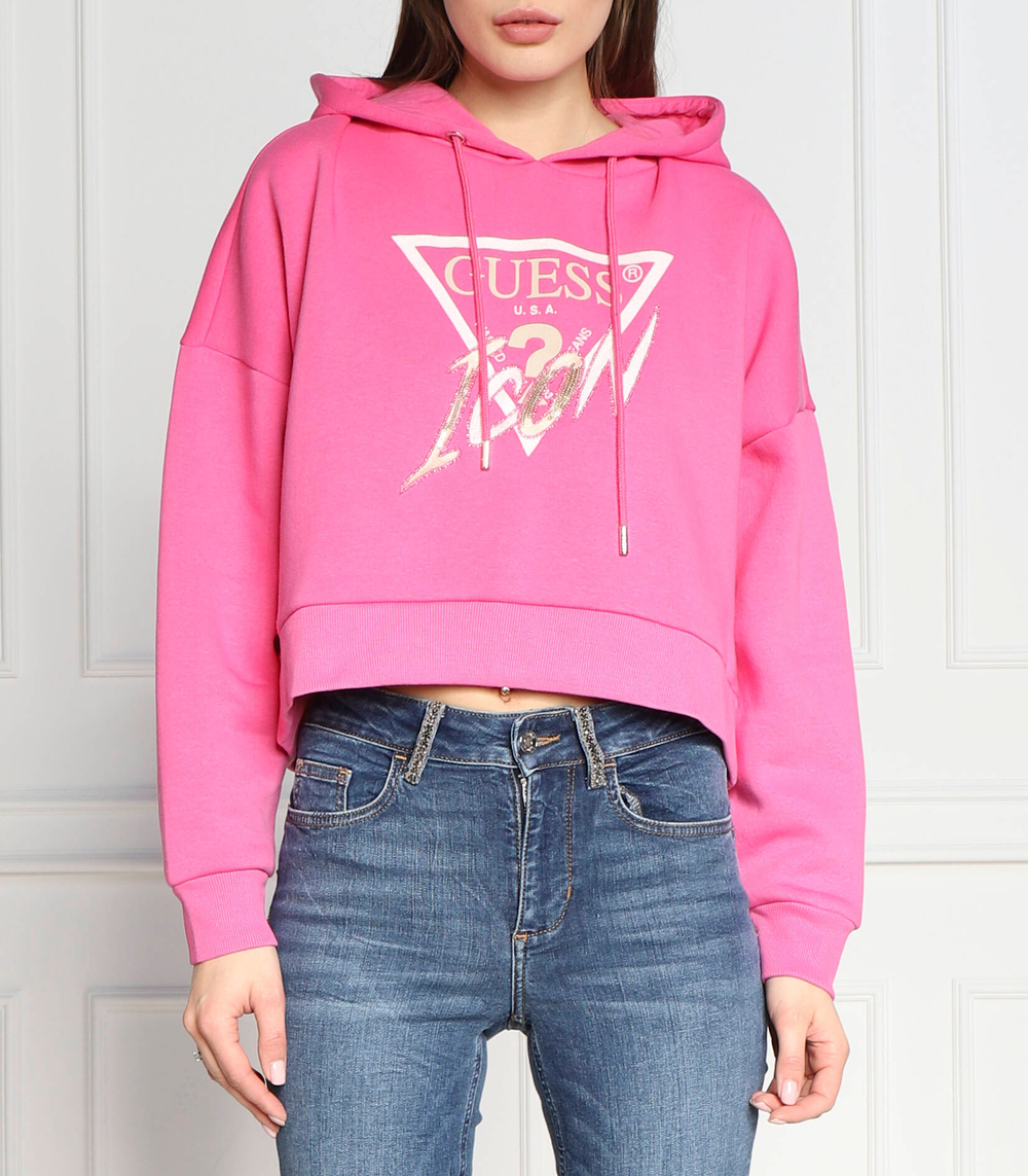 Худи icon GUESS - розовый(W3RQ03 KB683)