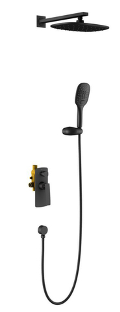 Душевая система Timo Helmi SX-4069/03SM скрытого монтажа, черная матовая