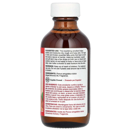 De La Cruz, масло сладкого миндаля, 59 мл (2 жидк. унции)