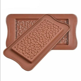 Форма для шоколадной плитки "Сердечки"