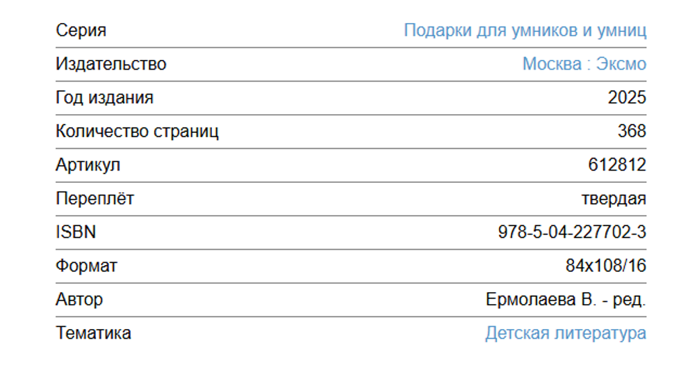 Подарки для умников и умниц