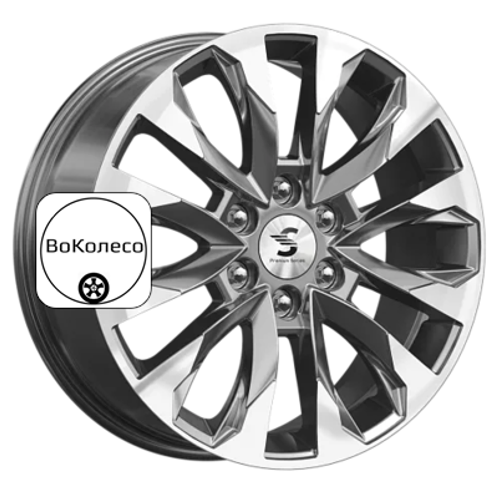 8x20/6x139,7 ET38 D67,1 КР007 (Pajero Sport) Diamond Gloss Graphite Premium Series