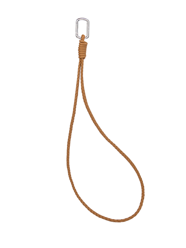 Lanyard with a carabiner caramel color