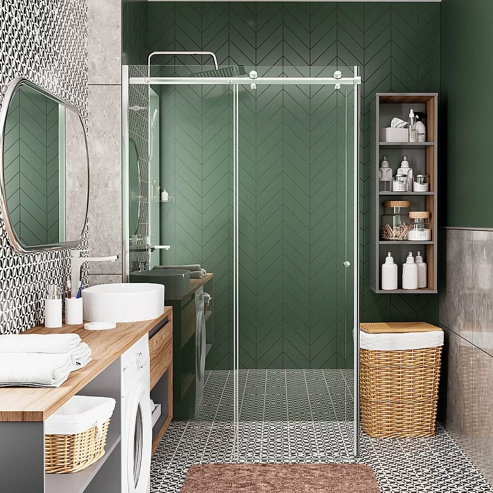 Душевой уголок WasserKRAFT Vils 56R15 110х90 стекло прозрачное/профиль серебро