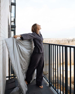 Домашний костюм из вареного хлопка Графит