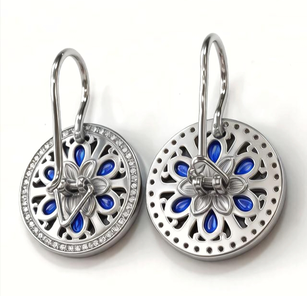 Ювелирные серьги из серебра 925 пробы