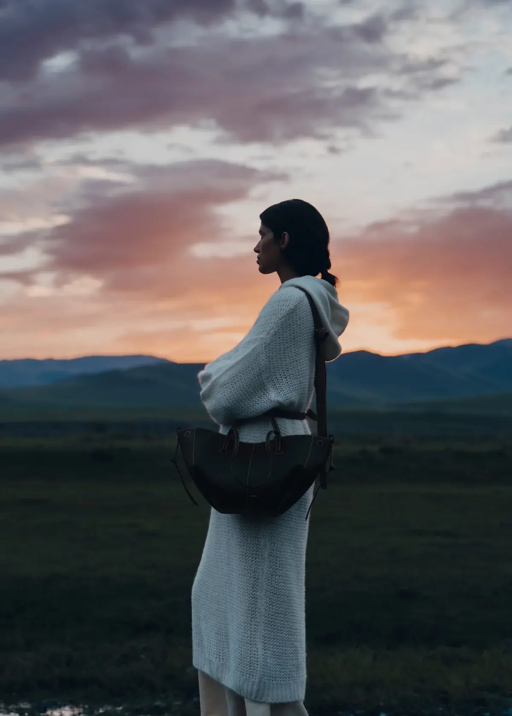 POLENE СУМКА CYME MINI, ЧЕРНЫЙ/ЭКРЮ