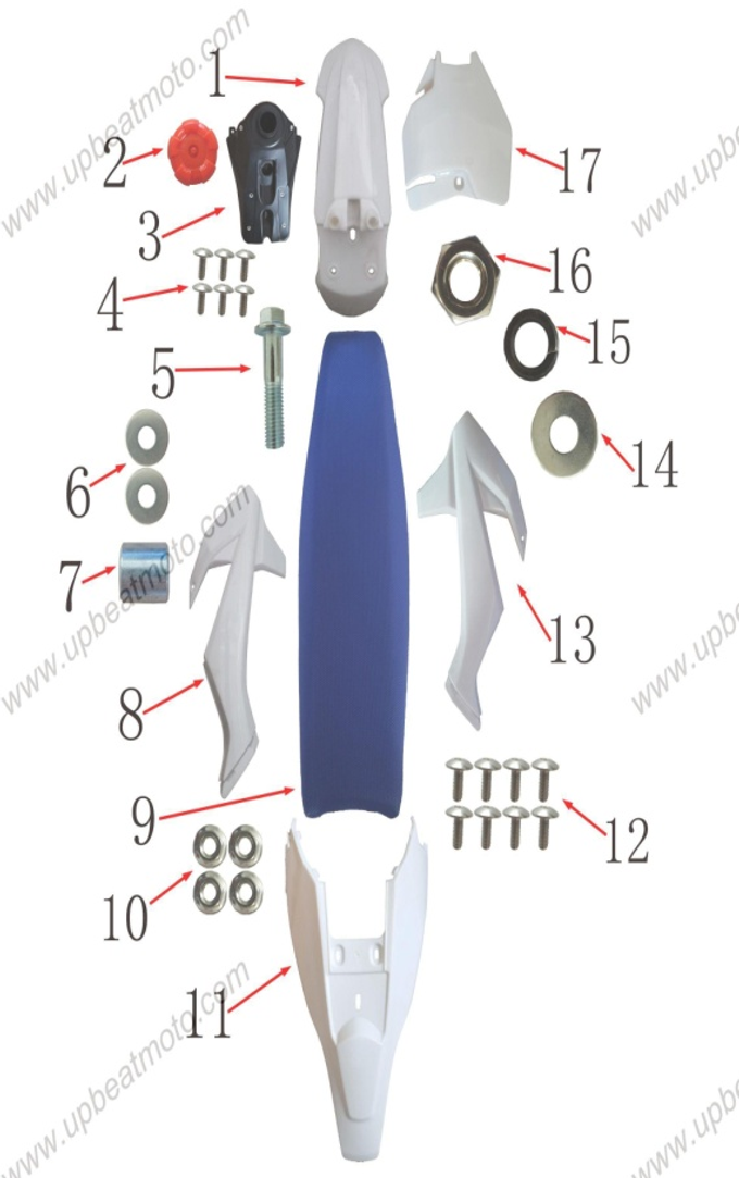 Запчасти J к питбайку Motax CRF 125