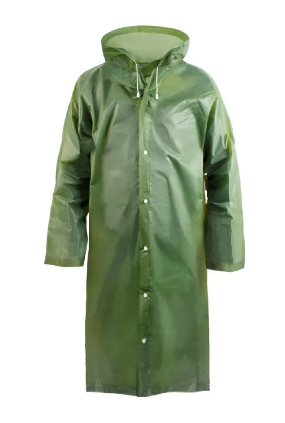 Плащ-дождевик Komfi ЭВА, 75х120 см., на кнопках, с капюшоном, зеленый, р-р 52-54