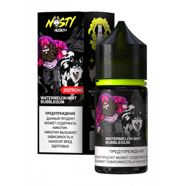Купить Жидкость Nasty X Husky Import Salt 30 мл - Watermelon Mint Bubblegum (Strong)