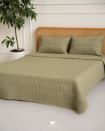 Комплект стеганного покрывала и 2 наволочек Lalehzar Green Hermodr 130220297 Иран