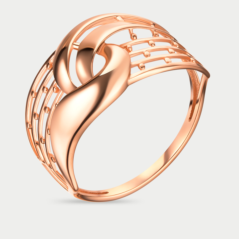 Кольцо женское из розового золота 585 пробы без вставок (арт. 80068400)