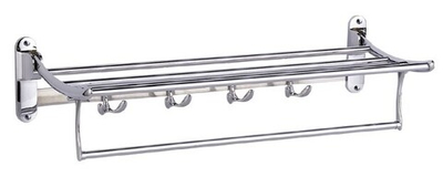 3206 Полка для полотенец с нижными дер. HANSEN (10/1шт)
