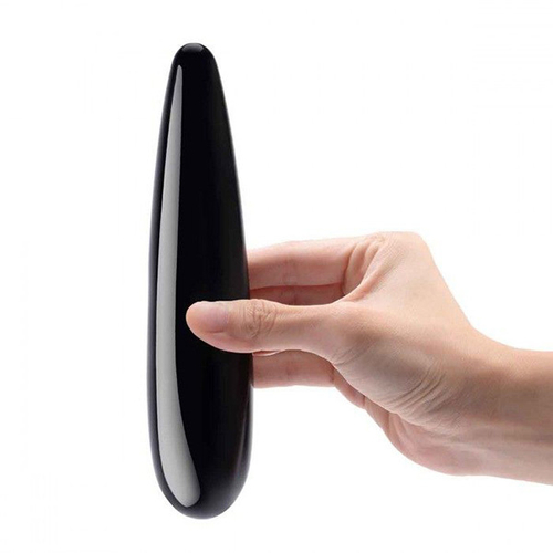 Массажер 17,7см из черного обсидиана Le Wand Crystal Wand LW-034-BO