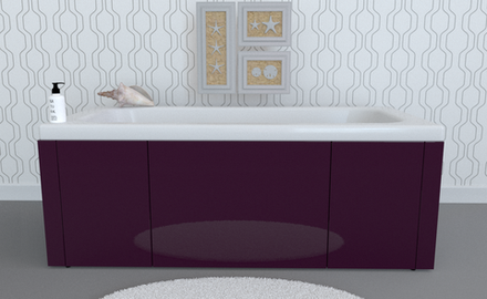 Экран под ванну комбинированный TR-8-047 баклажан глянец