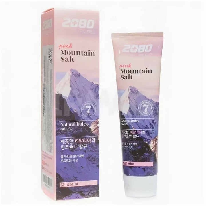 Зубная паста Dental Clinic 2080 Pure Pink Mountain Salt Mild Mint с розовой солью Мягкая мята Toothpaste 160 г