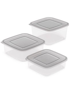 Набор контейнеров для СВЧ (0,4л;0,7л;1л) серый (1925)