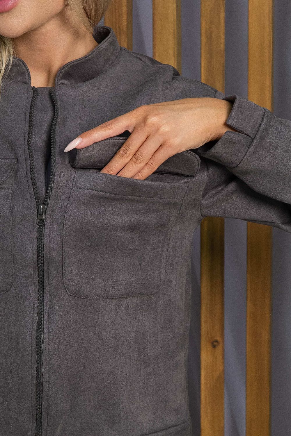 Бомбер Александра (тёмно-серый) Б13273-2М LT Collection