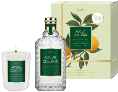 4711 Acqua Colonia Blood Orange & Basil Duo Set Eau de Cologne 100ml + Kerze 72g Set 1 pcs