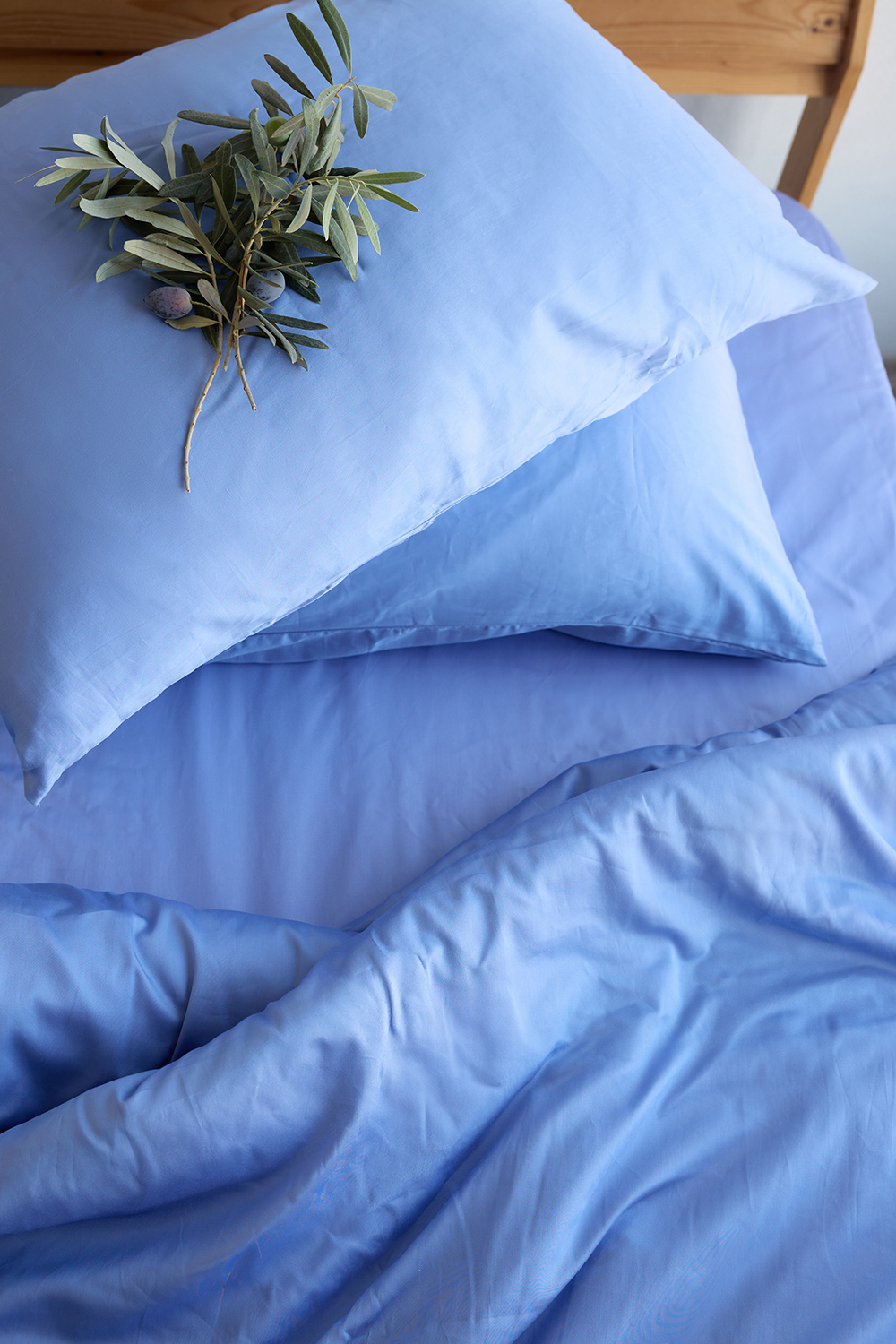 Комплект постельного белья из премиального сатина сиреневого цвета из коллекции essential, 150х200 см