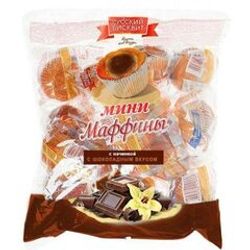 МАФФИНЫ-МИНИ РУССКИЙ БИСКВИТ 465 ГР ШОКОЛАД