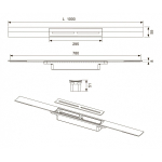 Дренажный канал TECE Drainprofile, 671010, 100 см, нержавеющая сталь глянцевая
