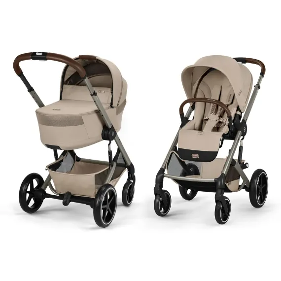 Детская коляска Cybex Balios S Lux TPE 2 в 1 Almond Beige