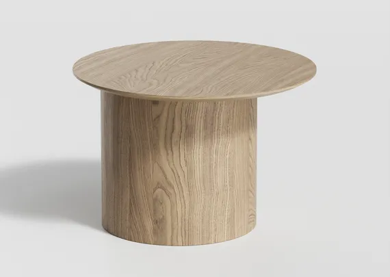 Столик Type D 60 см со смещенным основанием D 39 см (натуральный дуб)