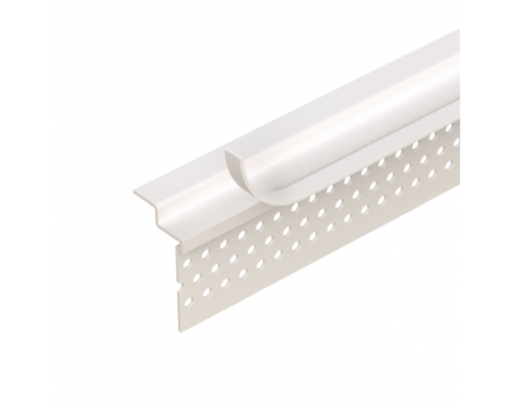 Финишный профиль с отрывной защитной полосой, для ГК 2,5мм; 16/30 мм;жесткий пвх Дл.3,05 м