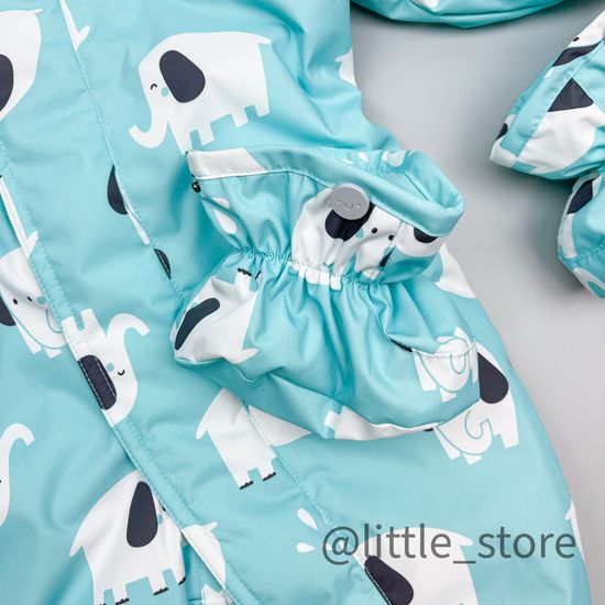 Комбинезон демисезонный "Слоники" Светлый ментол