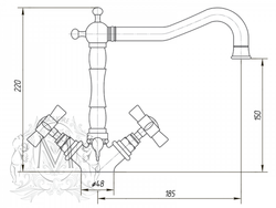 Смеситель для раковины Migliore Princeton, ML.PRN-834 схема