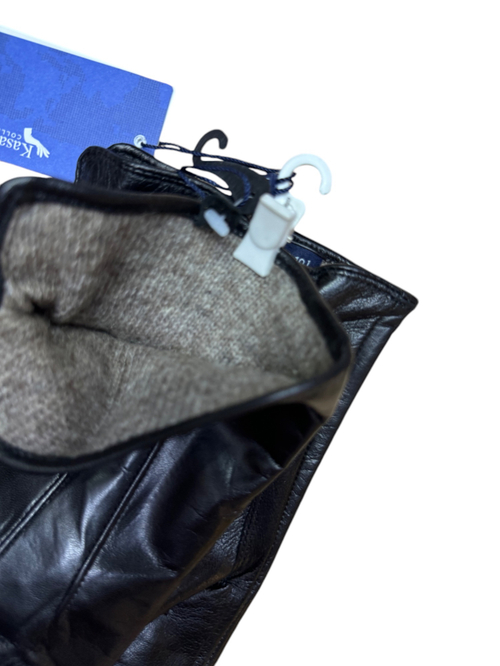 Перчатки.Мужские.Кожаные.Люкс качества. Подклад: трикотаж-шерсть.5 шт в упаковке.