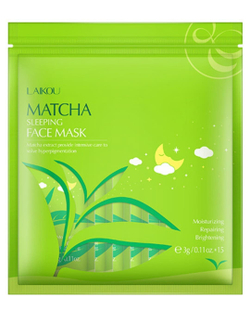 Ночная маска для лица с чаем матча