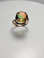 Кольцо бижутерное "Турмалиновый шик"