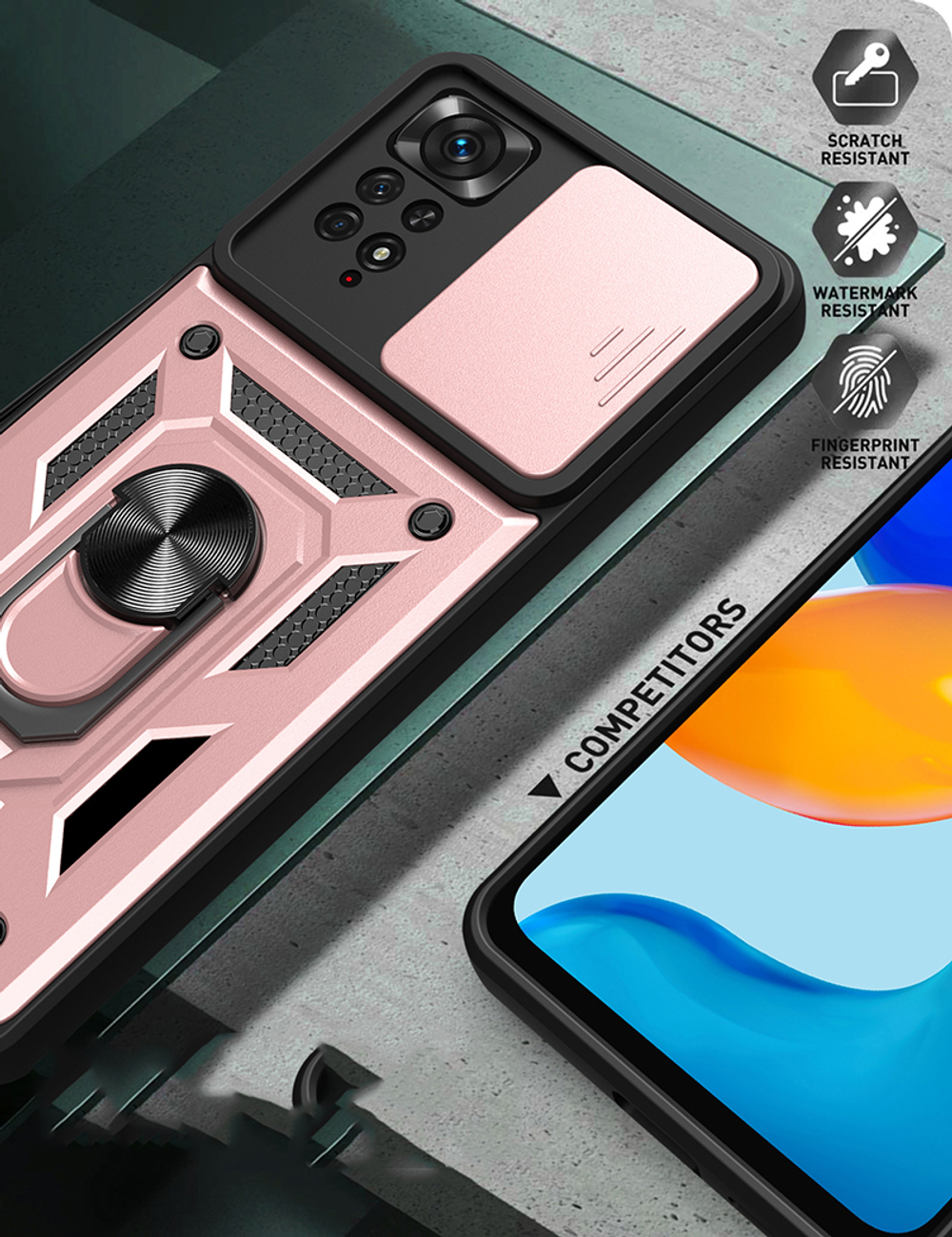 Чехол с кольцом Bumper Case для Xiaomi Redmi Note 11 Pro