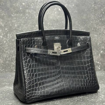 Сумка Hermes из кожи крокодила 30 см