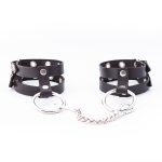 Черные однослойные оковы на цепочке (Цвет: черный)