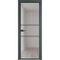 Алюминиевая дверь 2AХ серая ночь стекло матовое