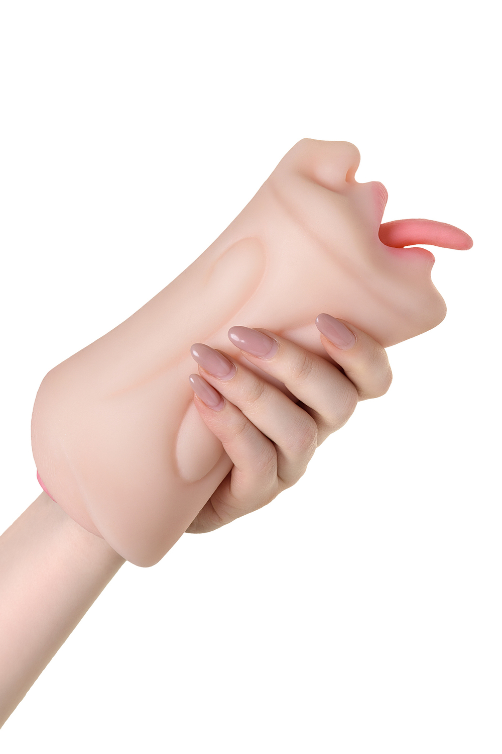 Мастурбатор реалистичный Juicy Pussy by TOYFA Fruity Tongue, рот и вагина, TPE, телесный,19 см