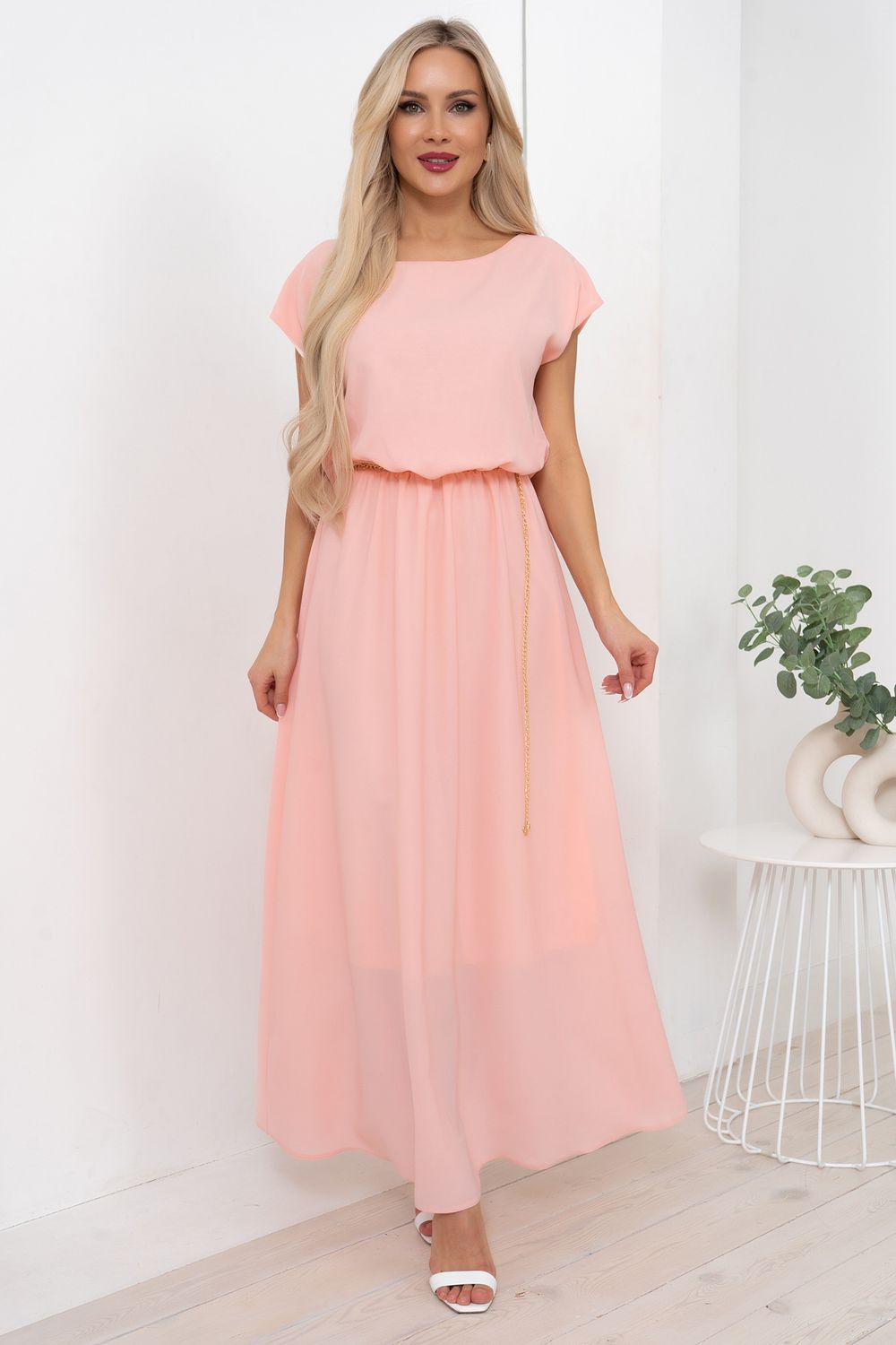 Платье Симона (персик) Р11-1161 Nikol (Акция)